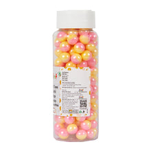Load image into Gallery viewer, Glint Dual Tone Pearl Balls for Cake Decoration ( 10mm ) ( Yellow &amp; Pink ), 150g | Dual Colour Cake Sprinkle For Cake Decoration | 150g
