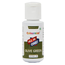 Load image into Gallery viewer, Colourmist All In One Food Colour (Olive Green), 30g | Multipurpose Concentrated Color for Chocolates, Icing, Sweets, Fondant &amp; for All Food Products
