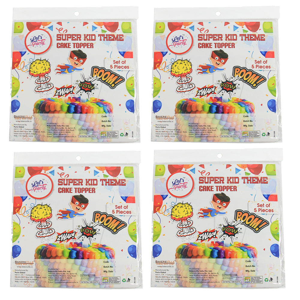 LET'S PARTY - CAKE TOPPER - SUPER KIDS THEME PACK - LP 2955