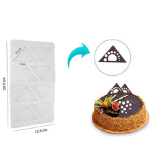 Load image into Gallery viewer, FineDecor Small Designed Hollow Triangle Shape Chocolate Garnishing Sheet For Chocolate And Cake Decoration (8 Cavity),FD 3360

