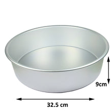 Load image into Gallery viewer, FineDecor Premium Aluminium Cake Pan/Mould, Round Shape (12 inch diameter * 3 inch height), FD 3020
