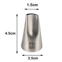 Load image into Gallery viewer, FineDecor Large Piping Tip, Stainless Steel Icing Piping Nozzle Tip, Cake Decorating Tools Cream Puff Decor Pastry Icing Tool for Baker, 1psc (B37)
