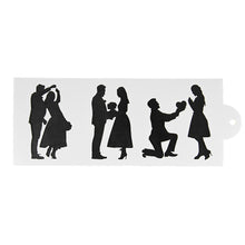 Load image into Gallery viewer, FineDecor Reusable Cake Decorating Stencil | Spray Floral Cake Mould | Wedding Cake Stencil | Cake Border Side Decoration Tool | FD 3333
