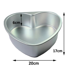Load image into Gallery viewer, FineDecor Premium Aluminium Cake Pan/Mould, Heart Shape (8 inch diameter * 2.3 inch height), FD 3023
