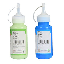 Load image into Gallery viewer, Colourmist Cake Decorating Drip Assorted 100g Each, Pack Of 2 Edible Drips (PASTEL GREEN ,VIBRANT BLUE), 100 gm Each
