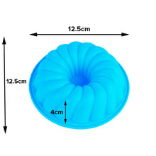 Load image into Gallery viewer, FineDecor Silicone Bundt Cake Pan - Nonstick Round Fluted Cake Mold 5 Inch - Tube Cake Pan  Baking Molds for Jello, Gelatin, Pound Cake FD-3188.

