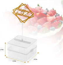 Load image into Gallery viewer, FineDecor Cake Birthday Photo Reel Cake Box, Money Box Set, Birthday Cake Topper and Transparent Bags for Birthday Party Cake Decorations  (FD 3371)
