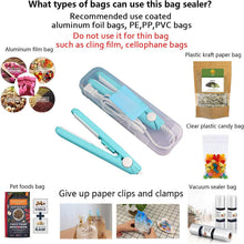 Load image into Gallery viewer, FineDecor Portable Multi Functional Hand Press Plastic Mini Heat Sealing Machine Sealer for Food Saver Storage Plastic Bags, FD 2989
