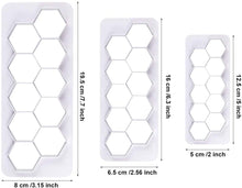 Load image into Gallery viewer, FineDecor Hexagon Cookie Cutter / Fondant Cutter &amp; Embosser - Geometric Cutter Set, Football Cake Fondant Cutter, FD 3363
