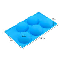 Load image into Gallery viewer, FineDecor Semi Sphere Silicone Non Stick Molds, 5 Cavity Chocolate Mould, Baking Mold for Making Hot Chocolate Bombs,Cake,Jelly,Dome Mousse (FD 3185)
