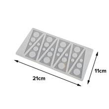 Load image into Gallery viewer, FineDecor Triangle Shape Chocolate Garnishing Sheet For Chocolate And Cake Decoration With 3 Dots Design Silicone Garnishing Mould (8 Cavity),FD 3358
