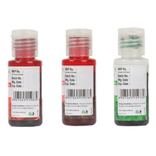Load image into Gallery viewer, Colourmist Oil Colour With Flavour, Pack Of 3 (RED VELVET, GULKAND, PEPPERMINT), 30g Each | Chocolate Oil Assorted Flavour with Natural Colour
