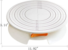 Load image into Gallery viewer, FineDecor Lockable Plastic Cake Server 28 cm with Measurement, 360° Degree Rotating Cake Turntable, Cake Decorating Stand FD 2825
