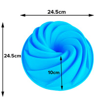 Load image into Gallery viewer, FineDecor Nonstick Silicone Bundt Cake Pan, Nonstick Fluted Cake Mould Baking Pan for Cake, Jello, Bread and More Baked Goods FD 3189
