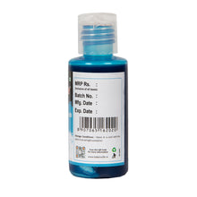 Load image into Gallery viewer, Colourmist Concentrated Vibrant Airbrush Metallic Food Colour (METALLIC BLUE), 50g | Airbrush Colour For Cakes, Choclate, Fondant, Icing and more
