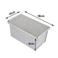 Load image into Gallery viewer, FineDecor Premium Nonstick Aluminium Steel Bread Mould / Loaf Pan / Bread Pan / Toast Mould / Bread Tin with Cover Bakeware (Silver) 250 g, FD-3117
