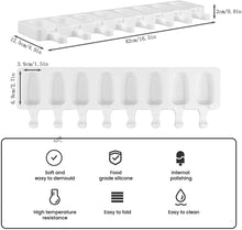 Load image into Gallery viewer, FineDecor Premium Silicone Cakesicle Mould Popsicle Easy Ice Cream Bar Mould, 8 Cavity (White), FD 3193

