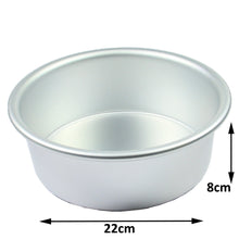 Load image into Gallery viewer, FineDecor Premium Aluminium Cake Pan/Mould, Round Shape (8 inch diameter * 3 inch height), FD 3018
