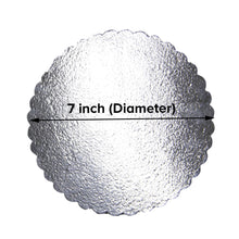 Load image into Gallery viewer, FineDecor Silver Cake Board 7 INCH Round Cardboard (5 Pieces), Cardboard Round Cake Circle Base, 7 Inches Diameter (Silver)
