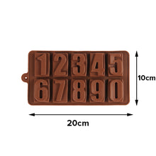 Load image into Gallery viewer, FineDecor Silicone Chocolate Mould Numeric Chocolate / Chocolate Number Candy Mold Ice Cube Tray - FD 3436
