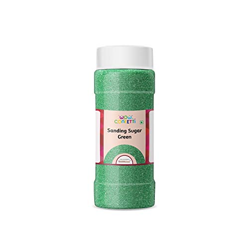 Wow Confetti Sanding Sugar (Green), 150g
