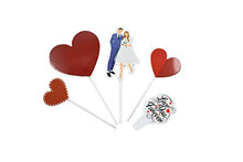 Load image into Gallery viewer, Let&#39;s Party Cake Topper Pack of 4, 20 Pieces (Love Theme)
