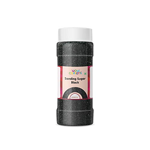 Wow Confetti Sanding Sugar (Black), 150g