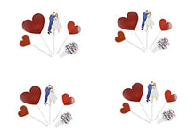 Load image into Gallery viewer, Let&#39;s Party Cake Topper Pack of 4, 20 Pieces (Love Theme)
