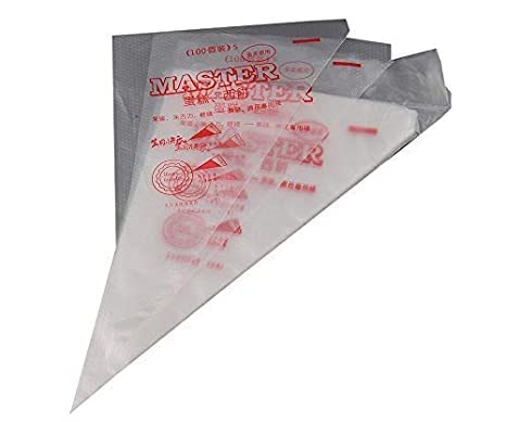 M-cone Master Icing Piping Bags, Medium, Transparent, 100pcs