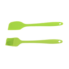 Load image into Gallery viewer, FineDecor 2 in 1 Combo of Brush &amp; Spatula Set | For Pastry, Cake Mixer, Decorating, Cooking, Baking, Grilling Tandoor | Baking Tools (Small), FD 3429
