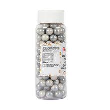 Load image into Gallery viewer, Glint Dual Tone Pearl Balls for Cake Decoration ( 10mm ) ( White &amp; Grey ), 150g | Dual Colour Cake Sprinkle For Cake Decoration | 150g
