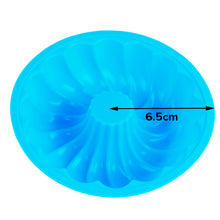 Load image into Gallery viewer, FineDecor Silicone Bundt Cake Pan - Nonstick Round Fluted Cake Mold 5 Inch - Tube Cake Pan  Baking Molds for Jello, Gelatin, Pound Cake FD-3188.

