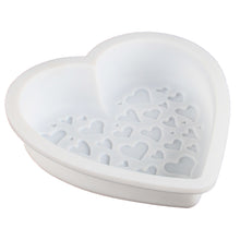 Load image into Gallery viewer, FineDecor Texture Heart Shape Silicone Mousse Cake Mould, Non-stick Heart On Heart Shape Mould Tray for Baking, Frozen Dessert, FD 3179
