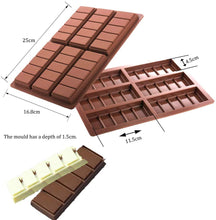 Load image into Gallery viewer, FineDecor Silicone Mould Chocolate Bar Sweet Moulds Candy Mould Jelly Mould Rectangle Baking Silicon Bakeware Mold Shape (6 Cell 5 Section) - FD 3434
