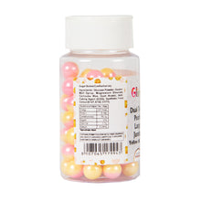 Load image into Gallery viewer, Glint Dual Tone Pearl Balls for Cake Decoration ( 10mm ) ( Yellow &amp; Pink ), 75g | Dual Colour Cake Sprinkle For Cake Decoration | 75g
