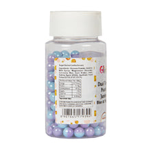 Load image into Gallery viewer, Glint Dual Tone Pearl Balls for Cake Decoration ( 7mm ) ( Blue &amp; Purple ), 75g | Dual Colour Cake Sprinkle For Cake Decoration | 75g
