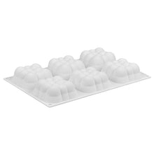Load image into Gallery viewer, FineDecor 3D Cloud Shape Mousse Cake Mould, Silicone Mousse Mould Square Bubble Shape Mould for Baking, FD 3168 (6 Cavitiy)
