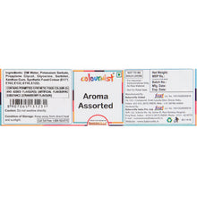 Load image into Gallery viewer, Colourmist Aroma Assorted 20 Gm, Pack of 10 Aroma (Orange, Blueberry, Strawberry, Coffee, Hazelnut, Rum, Butterscotch, Pineapple, Mango, Red Velvet)
