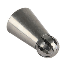 Load image into Gallery viewer, FineDecor Russian Piping Tip, Round Shape Cake Decoration Nozzle Cream Icing Tip Stainless Steel Nozzle Cream Puff Decor Pastry Icing Tool, 1 psc(E2)
