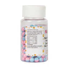 Load image into Gallery viewer, Glint Dual Tone Pearl Balls for Cake Decoration ( 7mm ) ( Blue &amp; Pink ), 75g | Dual Colour Cake Sprinkle For Cake Decoration | 75g
