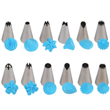 Load image into Gallery viewer, FineDecor Stainless Steel Cake Decorating Nozzle Set (24 Pcs) With Coupler | Piping Set for Cake Decoration and Icing - FD 2943
