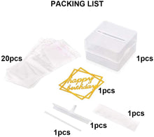 Load image into Gallery viewer, FineDecor Cake Birthday Photo Reel Cake Box, Money Box Set, Birthday Cake Topper and Transparent Bags for Birthday Party Cake Decorations  (FD 3371)
