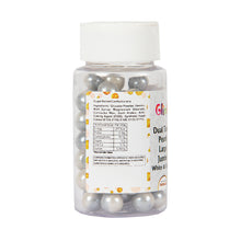 Load image into Gallery viewer, Glint Dual Tone Pearl Balls for Cake Decoration ( 10mm ) ( White &amp; Grey ), 75g | Dual Colour Cake Sprinkle For Cake Decoration | 75g
