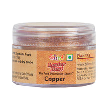 Load image into Gallery viewer, Glint Edible Luster Dust ( Copper ), 5g | Pearl Dust | Edible Sparkle Dust | Edible Product for Cake Decor | Glittering Shiner Dust | Copper - 5g
