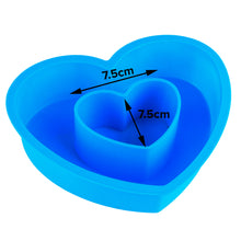 Load image into Gallery viewer, FineDecor Silicone Bakeware Heart Cake Pan/Cake/Jelly/Pudding/Mousse making Mould (Microwave-Oven-Freezer-Dishwasher Safe Re-Useable), FD 3184
