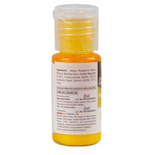Load image into Gallery viewer, Colourmist Concentrated Vibrant Airbrush Metallic Food Colour (METALLIC YELLOW), 20g | Airbrush Colour For Cakes, Choclate, Fondant, Icing and more
