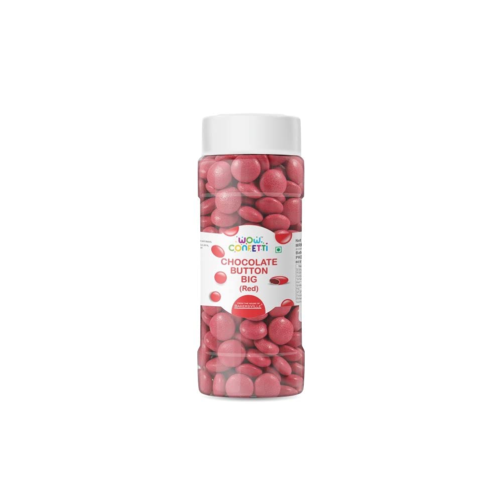 Wow Confetti™  Chocolate Buttons/Gems (Red), 125g