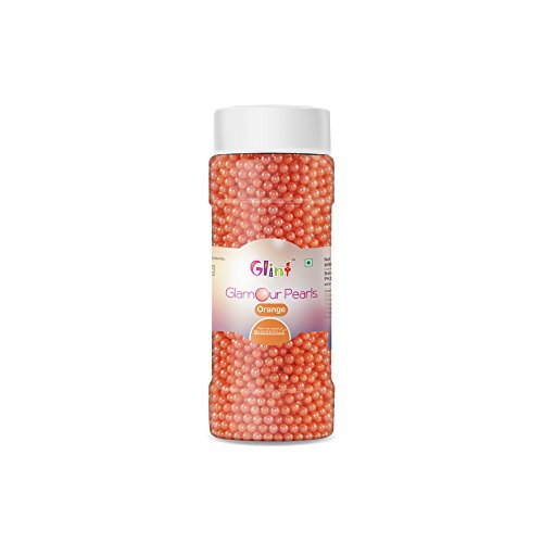 Glint Glamour Pearl Balls (4mm)(Orange), 75g
