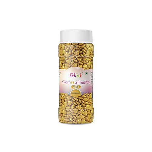 Glint Glamour Hearts(4mm) (Golden), 75g