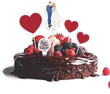 Load image into Gallery viewer, Let&#39;s Party Cake Topper Pack of 4, 20 Pieces (Love Theme)
